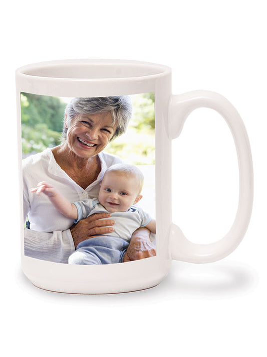 15 oz white mug with photograph