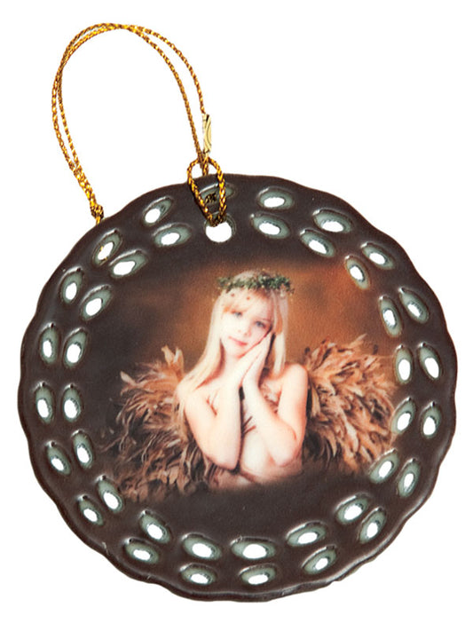 Porcelain Photo Ornament Wreath
